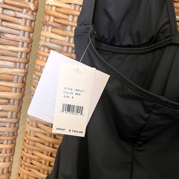 La Blanca Island Goddess Tummy Control Halter One Piece Swimsuit Black Size 6 - Picture 5 of 8